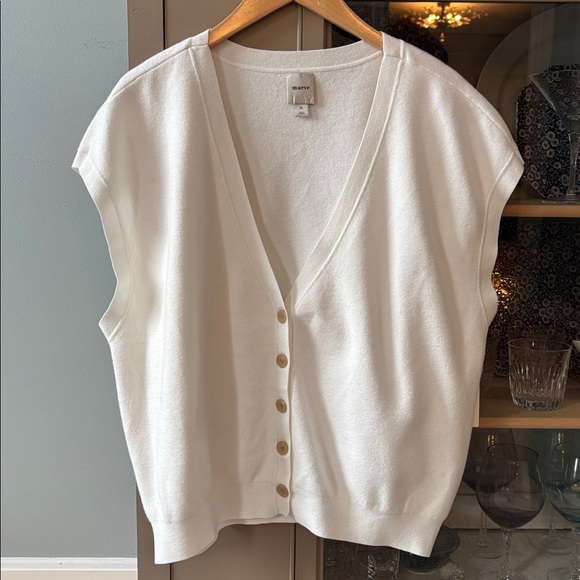 NWT Anthropologie Maeve Slouchy Cardigan Sweater in Ivory, XL - Picture 4 of 10